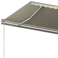 Auvent manuel rétractable sur pied 600x300 cm Crème