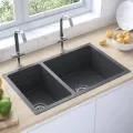 Évier de cuisine Noir Acier inoxydable