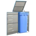 Abri pour poubelle 69x77,5x112,5 cm Inox