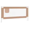 Barrière de sécurité de lit d'enfant Taupe 180x25 cm Tissu