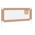 Barrière de sécurité de lit d'enfant Taupe 180x25 cm Tissu