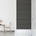Panneaux muraux 12 pcs Gris foncé 90x30 cm Tissu 3,24 m²