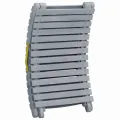 Chaise longue Délavage gris Bois d'acacia solide