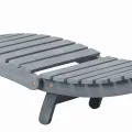 Chaise longue Délavage gris Bois d'acacia solide