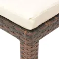 Chaise longue avec coussin Résine tressée Marron