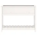 Jardinière et étagère Blanc 111,5x34,5x81 cm Bois massif de pin