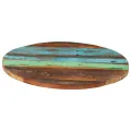 Dessus de table rond 60 cm 25-27 mm Bois de récupération solide