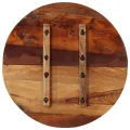 Dessus de table rond 60 cm 25-27 mm Bois de récupération solide
