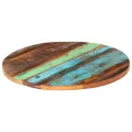 Dessus de table rond 60 cm 25-27 mm Bois de récupération solide