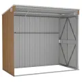 Abri de jardin mural Marron 118x194x178 cm Acier galvanisé
