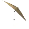 Parasol de jardin à 3 niveaux avec mât en aluminium taupe