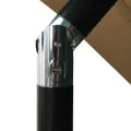 Parasol de jardin à 3 niveaux avec mât en aluminium taupe
