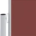 Auvent latéral rétractable Marron 117x1200 cm