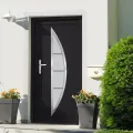 Porte d'entrée anthracite 108x200 cm PVC