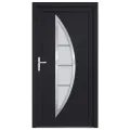Porte d'entrée anthracite 108x200 cm PVC