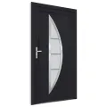 Porte d'entrée anthracite 108x200 cm PVC