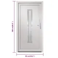 Porte d'entrée Blanc 98x208 cm PVC