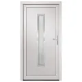 Porte d'entrée Blanc 108x208 cm PVC