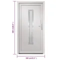 Porte d'entrée Blanc 108x208 cm PVC