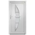Porte d'entrée Blanc 88x200 cm PVC