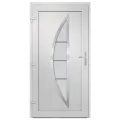 Porte d'entrée Blanc 88x200 cm PVC