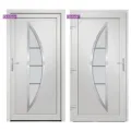 Porte d'entrée Blanc 88x200 cm PVC