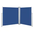 Auvent latéral rétractable Bleu 160x600 cm