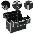 Boîte à outils 38x22,5x34 cm Noir Aluminium