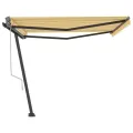 Auvent automatique sur pied 400x300 cm Jaune et blanc