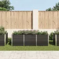 Lit surélevé de jardin Anthracite 240x80x77 cm Acier galvanisé