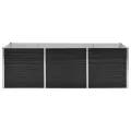 Lit surélevé de jardin Anthracite 240x80x77 cm Acier galvanisé