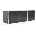 Lit surélevé de jardin Anthracite 240x80x77 cm Acier galvanisé