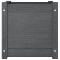 Jardinière Gris 40x40x40 cm Bois de pin massif
