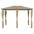 Belvédère avec revêtement de poteaux 3x4x2,6 m Taupe 160 g/m²