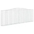 Paniers à gabions arqués 5 pcs 400x30x140/160 cm Fer galvanisé