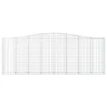 Paniers à gabions arqués 5 pcs 400x30x140/160 cm Fer galvanisé