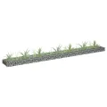Lit surélevé à gabion Acier galvanisé 270x30x10 cm