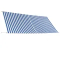 Auvent rétractable 350x150 cm Bleu et blanc