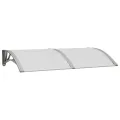 Auvent de porte Gris 150x75 cm Polycarbonate