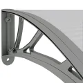 Auvent de porte Gris 150x75 cm Polycarbonate