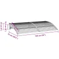 Auvent de porte Gris 150x75 cm Polycarbonate