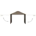 Belvédère et double toits étentus 3x3x2,75 m Taupe 180g/m²
