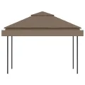 Belvédère et double toits étentus 3x3x2,75 m Taupe 180g/m²