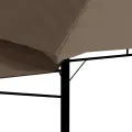 Belvédère et double toits étentus 3x3x2,75 m Taupe 180g/m²