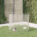 Enclos pour animaux en liberté 6 panneaux 54x80cm fer galvanisé