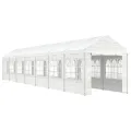 Belvédère avec toit blanc 15,61x2,28x2,69 m polyéthylène