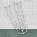 Rideau occultant d'aspect de lin avec crochets Vert 290x245 cm