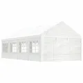 Belvédère avec toit blanc 8,92x4,08x3,22 m polyéthylène