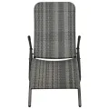 Chaise longue pliable Résine tressée Gris