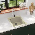 Évier de cuisine Granit Seul lavabo Beige